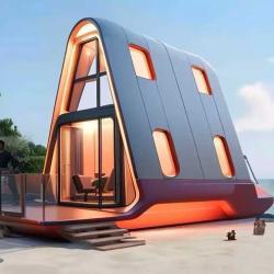 Модульный дом-капсула двухэтажный треугольный для отеля и офиса (арт. 26-1090245)