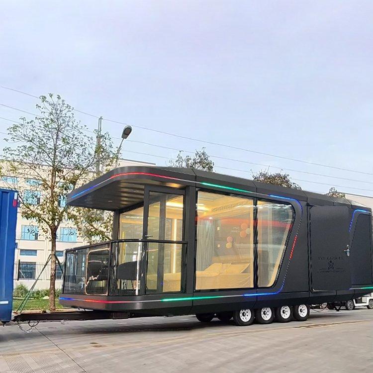 Дом-контейнер на колесах с изменяемым цветом и стеклом (арт. 26-1090280)