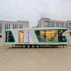 Дом-контейнер на колесах с изменяемым цветом и стеклом (арт. 26-1090280)