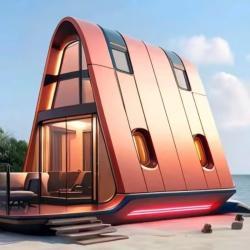 Дом-капсула треугольной формы с декором для отелей (арт. 26-1090283)