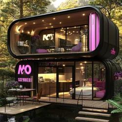 Капсульные дома для глэмпинга из стали на 2 спальни (арт. 26-1090311)