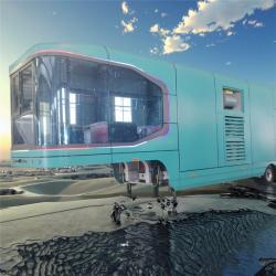 Мобильный стальной дом-капсула с футуристическим дизайном (арт. 26-1090325)