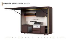 Уличная кухня многофункциональная с раковиной и холодильником (арт. 26-1090386)