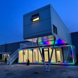 Двухэтажный уличный офис-контейнер с капсулой для мобильного магазина (арт. 26-1090388)