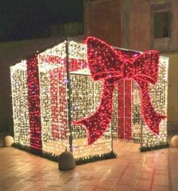 Украшение 3D Рождественская Коробка Светящаяся Гигант (арт. 26-1090421)