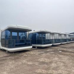 Модульный дом из стекла с мебелью, готовый контейнер (арт. 26-1090463)