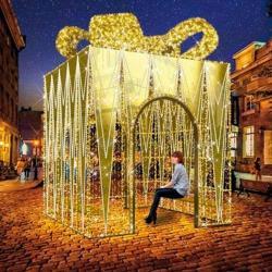 Светодиодная 3D скульптура подарка для двора (арт. 26-1090466)