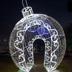 Светодиодная 3D скульптура подарка для двора (арт. 26-1090466)