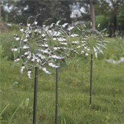 Ветряной спиннер 3D светодиодный для сада металлический (арт. 26-1090497)