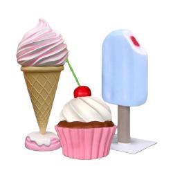 Реквизит 3D Мороженое из стекловолокна для парка (арт. 26-1090533)