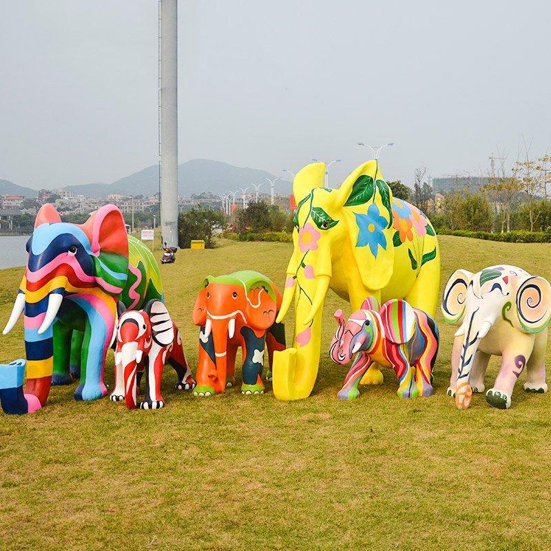 Скульптура слона из стеклопластика реалистичная большая (арт. 26-1090562)