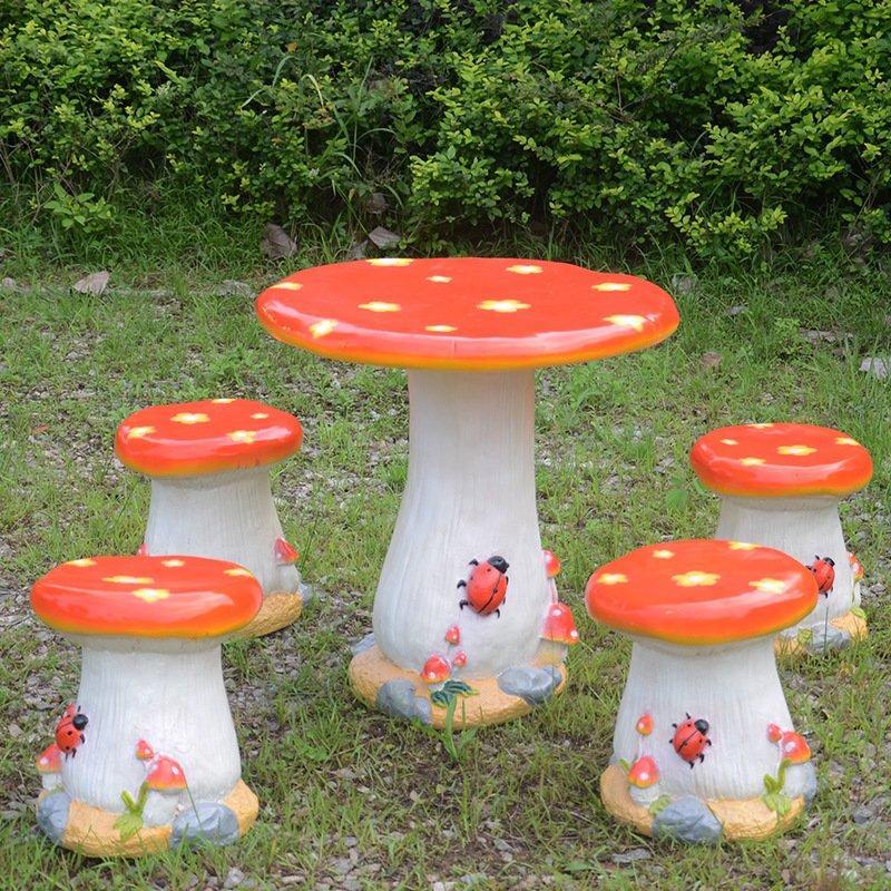 Стол и стул из смолы для улицы, водонепроницаемые (арт. 26-1090573)