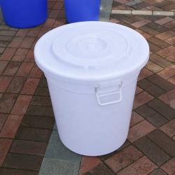 Бак пластиковый 80 л круглый с крышкой для хранения воды и продуктов (арт. 26-1200042)