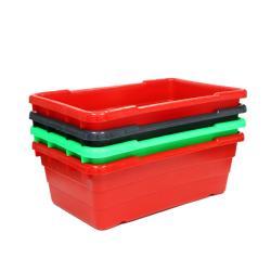 Ящик пластиковый усиленный с крышкой для мяса и птицы (арт. 26-1200067)