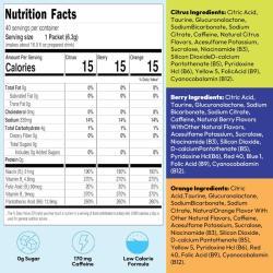 Энергетические стики с таурином 0 сахара 170 мг кофеина (арт. 26-1002048)