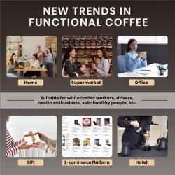 Кофе порошковый с грибами рейши кордицепс львиная грива для энергии (арт. 26-1002218)