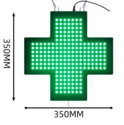 Дисплей крест LED зеленый 35x35 см для рекламы (арт. 26-2002207)