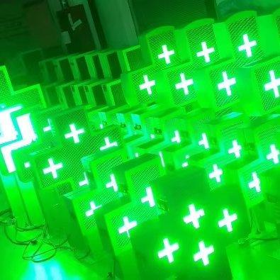 Вывеска крест светодиодная двухсторонняя высокая яркость для улицы (арт. 26-2002211)