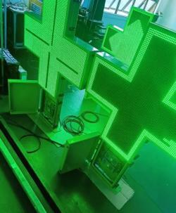 Вывеска крест светодиодная двухсторонняя высокая яркость для улицы (арт. 26-2002211)