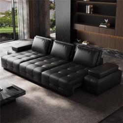 Диван-кровать угловой электрический кожаный для гостиной (арт. 26-2102002)