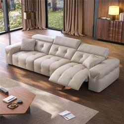 Диван-кровать кожаный электрический раскладной 3-местный (арт. 26-2102003)