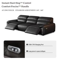 Диван-кровать кожаный модульный 3-местный для гостиной (арт. 26-2102005)