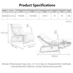 Кресло-реклайнер электрическое кожа массаж для отдыха (арт. 26-2102017)