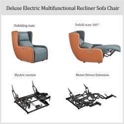 Кресло-реклайнер кожаное с электроприводом для отдыха (арт. 26-2102019)