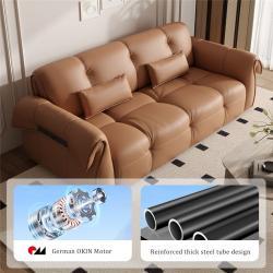 Диван-кровать электрический кожаный l-образный для отдыха (арт. 26-2102029)