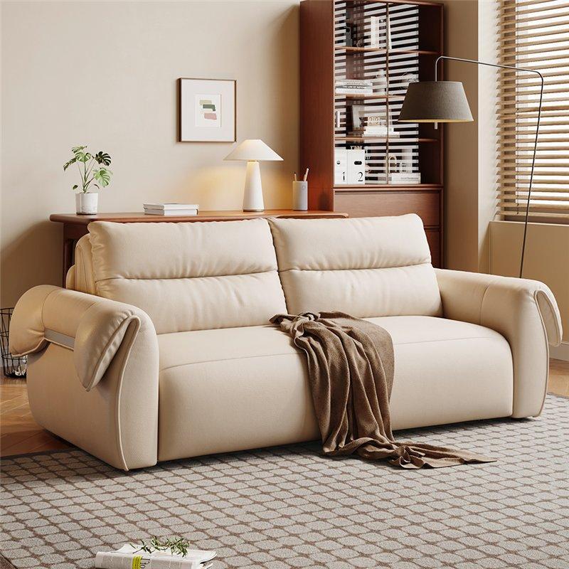 Диван-кровать электрический кожаный раскладной для гостиной (арт. 26-2102031)