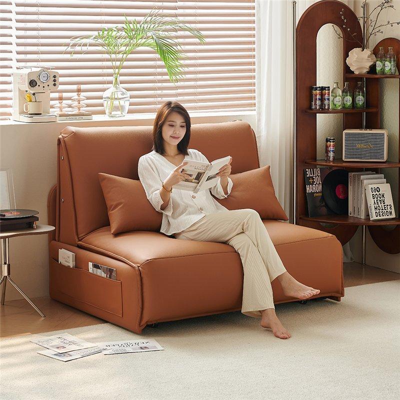 Диван-кровать электрический кожаный с пультом для гостиной (арт. 26-2102032)