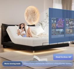 Кровать с электроприводом кожаная с массажем для отдыха (арт. 26-2102048)