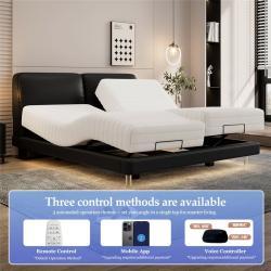 Кровать с электроприводом кожаная регулируемая для отдыха (арт. 26-2102051)