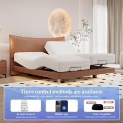 Кровать кожаная электрическая с пультом для спальни (арт. 26-2102052)