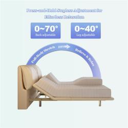 Кровать электрическая кожаная с подсветкой и регулировкой (арт. 26-2102057)