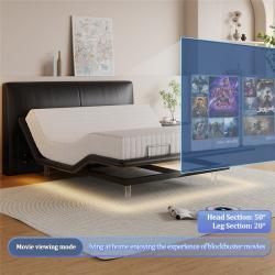 Кровать электрическая многофункциональная кожаная для спальни (арт. 26-2102058)