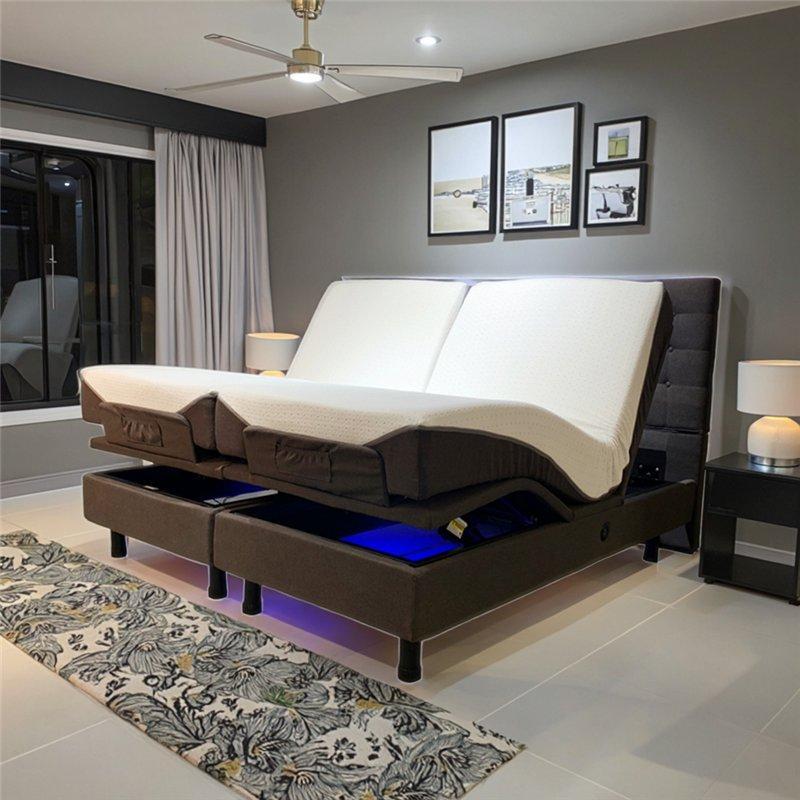 Кровать регулируемая электрическая с LED пультом для спальни (арт. 26-1702031)