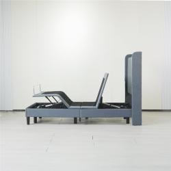 Кровать с массажем queen size металлическая с деревянными изголовьями (арт. 26-1702073)