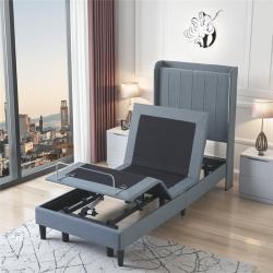 Кровать с деревянными изголовьями, регулируемая, большая (арт. 26-1702075)