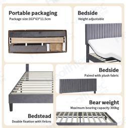 Кровать двуспальная с мягким изголовьем для дома и отеля (арт. 26-1702082)