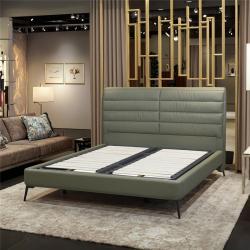 Кровать двуспальная кожаная king size для большой спальни (арт. 26-1702104)