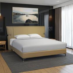 Кровать двуспальная кожаная современный дизайн (арт. 26-1702106)