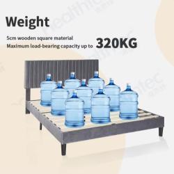 Кровать мягкая двуспальная велюр/кожа трансформируемая (арт. 26-1702126)