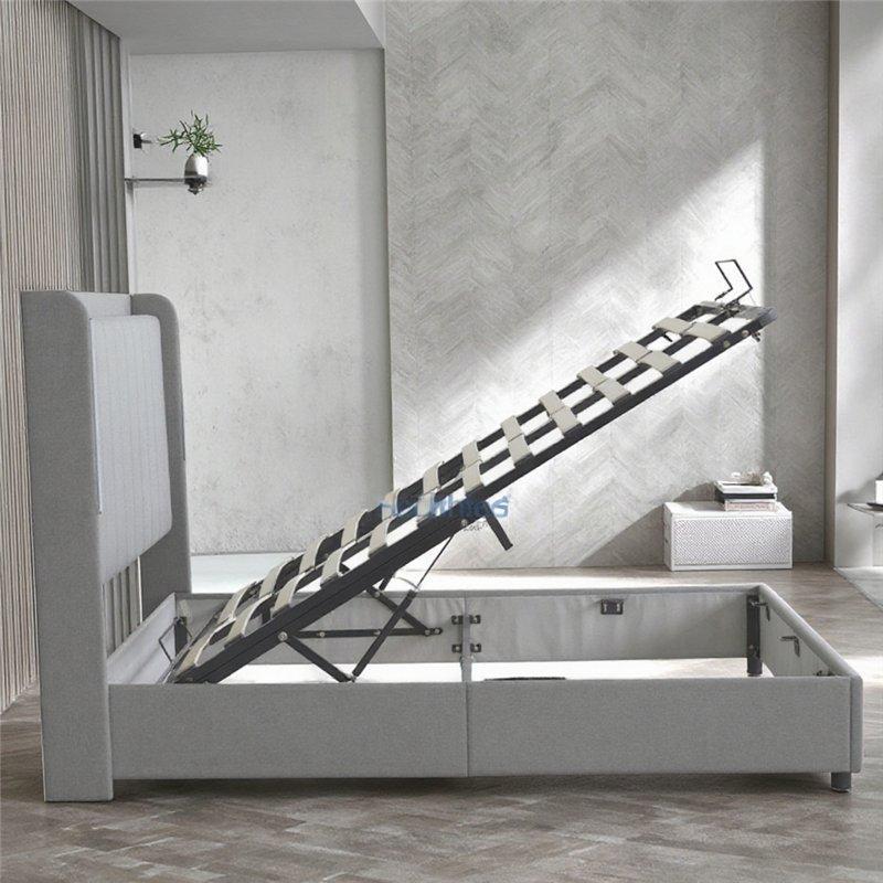 Кровать с ящиками деревянная двуспальная мягкая (арт. 26-1702128)