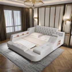 Кровать кожаная с массажем и хранилищем (арт. 26-1702137)