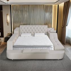 Кровать кожаная с массажем и сейфом для отдыха (арт. 26-1702139)