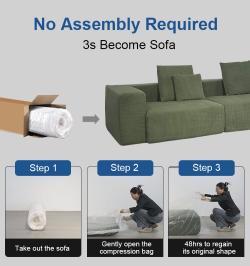 Кресло квадратное модульное тканевое для гостиной (арт. 26-1702188)