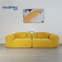 Диван трансформер желтый из сжатого поролона для пола (арт. 26-1702253)