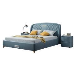 Кровать кожаная мягкая современная для спальни (арт. 26-1702296)