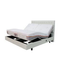 Кровать двуспальная кожаная с высоким изголовьем и массажем (арт. 26-1702299)